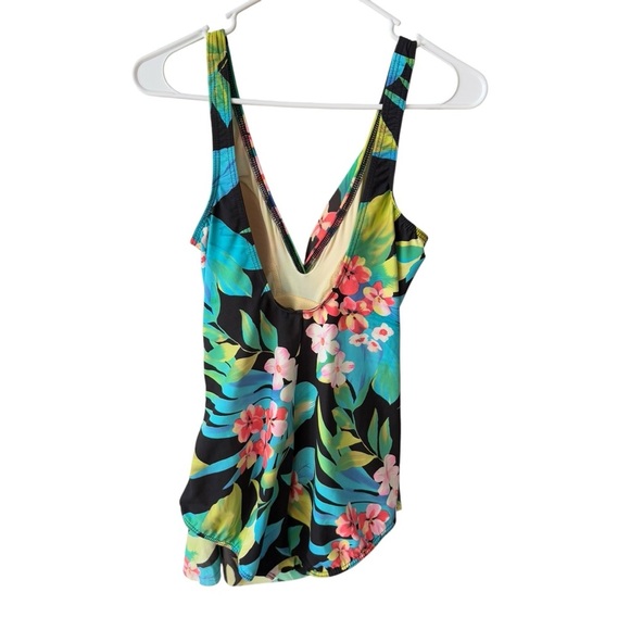 Miraclesuit Islander Floral Print 1 Pc Swimsuit Plus Size 14 Pool Resort Wear - Picture 8 of 9